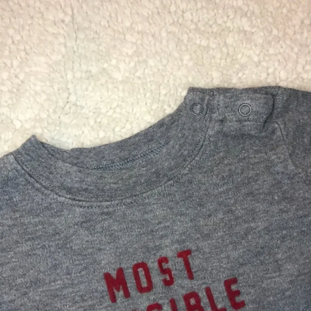 Carters size 12 months Most eligible bachelor gray one piece